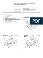 Grease Filter Equipped Kitchen Exhaust System Calculation Sheet