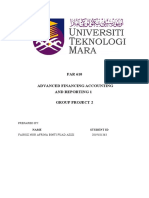 FAR 610 Advanced Financing Accounting and Reporting 1 Group Project 2