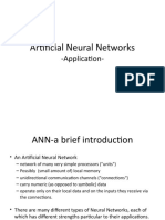 Artificial Neural Networks: - Application