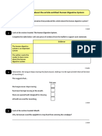 Human Digestive System Questions