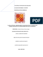 La Relación Del Comportamiento Organizacional y Satisfacción Laboral Dentro de Los Trabajadores Del Banco Interbank