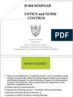 Me 884 Seminar Me 884 Seminar Acoustics and Noise Acoustics and Noise Control