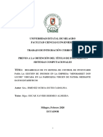 Desarrollo de Un Sistema de Control de Inventario para La Gestión de Insumos en La Empresa "Minimarket Don Lucho" Ubicada en La Parroquia Virgen de Fátima Mediante Datos Estadísticos