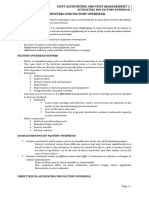 Cost Accounting and Cost Management 1 Accounting For Factory Overhead