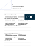 Globalization - Listening Comprehension