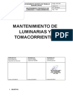 Procedimiento Escrito de Trabajo Seguro (PETS) - Mantenimiento de Luminarias y Tomacorrientes