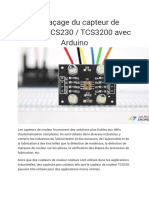 Interfaçage Du Capteur de Couleur TCS230