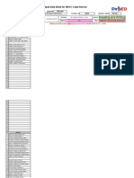 Reading and Writing: Input Data Sheet For SHS E-Class Record