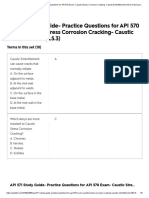 API 571 Study Guide-Practice Questions For API 570 Exam - Caustic Stress Corrosion Cracking - Caustic Embrittlement (4.5.3)