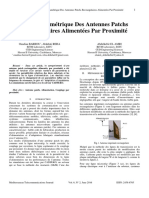 Etude Paramétrique Des Antennes Patchs Rectangulaires Alimentées Par Proximité