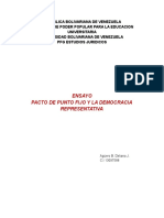 El Pacto de Punto Fijo y La Democracia Representativa