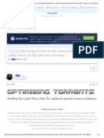 Optimizing A Torrent For Best Upload Speed/resource Usage. How To Set The Right Piece Size Value