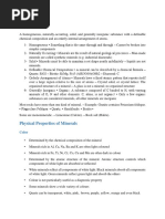 Minerals and Its Properties-1