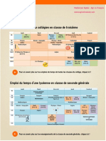 Emploi Du Temps Des Élèves en France