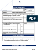 SITXFSA001 - Written Assessment