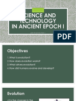 Science and Technology in Ancient Epoch I: Part of Lecture Pack 1