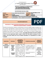 Planificacion Experiencia de Aprendizaje 2 5to