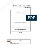 Matriz de Costos Exportacion