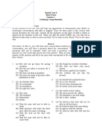 Model Test 3 Short Form Section 1: Listening Comprehension