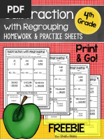 Subtraction With Regrouping Worksheets