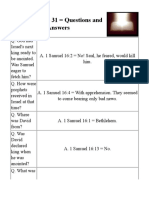 1 Samuel 16 - 31 Questions and Answers