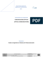 Comunicaciones Ópticas (Optical Communications) : Escuela Técnica Superior de Ingeniería de Telecomunicación Upct