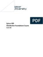 Epicor ERP Distribution Foundations Course