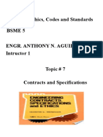 Topic # 7 Contracts and Specifications