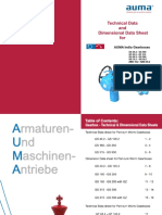 Technical Data and Dimensional Data Sheet For: AUMA India Gearboxes