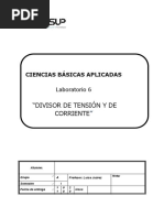 Lab 6 - Desarrollado - Divisor de Tensión y de Corriente