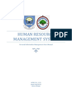 Human Resource Management System: Personal Information Management User Manual