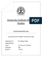 University Institute of Legal Studies: Environmental Law