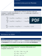 S E L P O: Istemas de Cuaciones Ineales de Rimer Rden