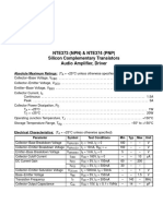 NTE373 (NPN) & NTE374 (PNP) Silicon Complementary Transistors Audio Amplifier, Driver