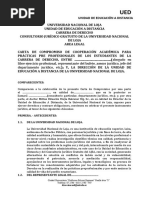 Acta de Comrpomiso para Practicas Preprofesionales