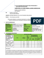 Reporte de Informe Setiembre