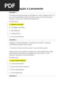 Alfabetização e Letramento