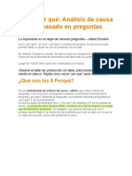 Los 5 Por Qué, Analisis de Causas