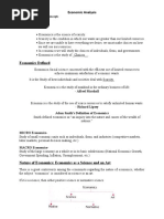 Unit 1 Economic Analysis Economics:: Nature of Economics & Concepts