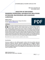 Contrastive Analysis of Discourse Markers Expressing Adversative Relations in English, Macedonian and Albanian Language