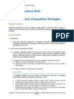 Chapter 5 Lecture Note The Five Generic Competitive Strategies