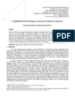 Investissement Direct Etranger Et Commerce Extérieur Au Cameroun