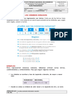 Material de Apoyo de Números Romanos Grado 4 Matematicas