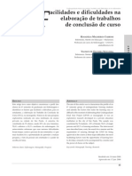 Facilidades e Dificuldades Na Elaboração de TCC