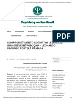 COMPROMETIMENTO COGNITIVO LEVE (CCL) - UMA BREVE INTRODUÇÃO - Leonardo Cardoso Portela Câmara - Psychiatry On Line Brasil