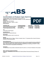 Confirmation of Product Type Approval