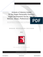 Hogan - Analysis of Adverse Impact For The Hogan Assessments