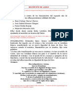 Recepcion de Alba Admición A Teologuía Institución de Lectores y Acólitos