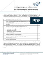 Alarm Systems: Design, Management and Procurement: Suggested Checklist For An Alarm Management Philosophy Document