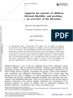 Behavioural Supports For Parents of Children With An Intellectual Disability and Problem Behaviours 2002